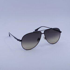 Victoria Beckham VB248S 001 Sunglasses Black Aviator Frame, Grey Lenses